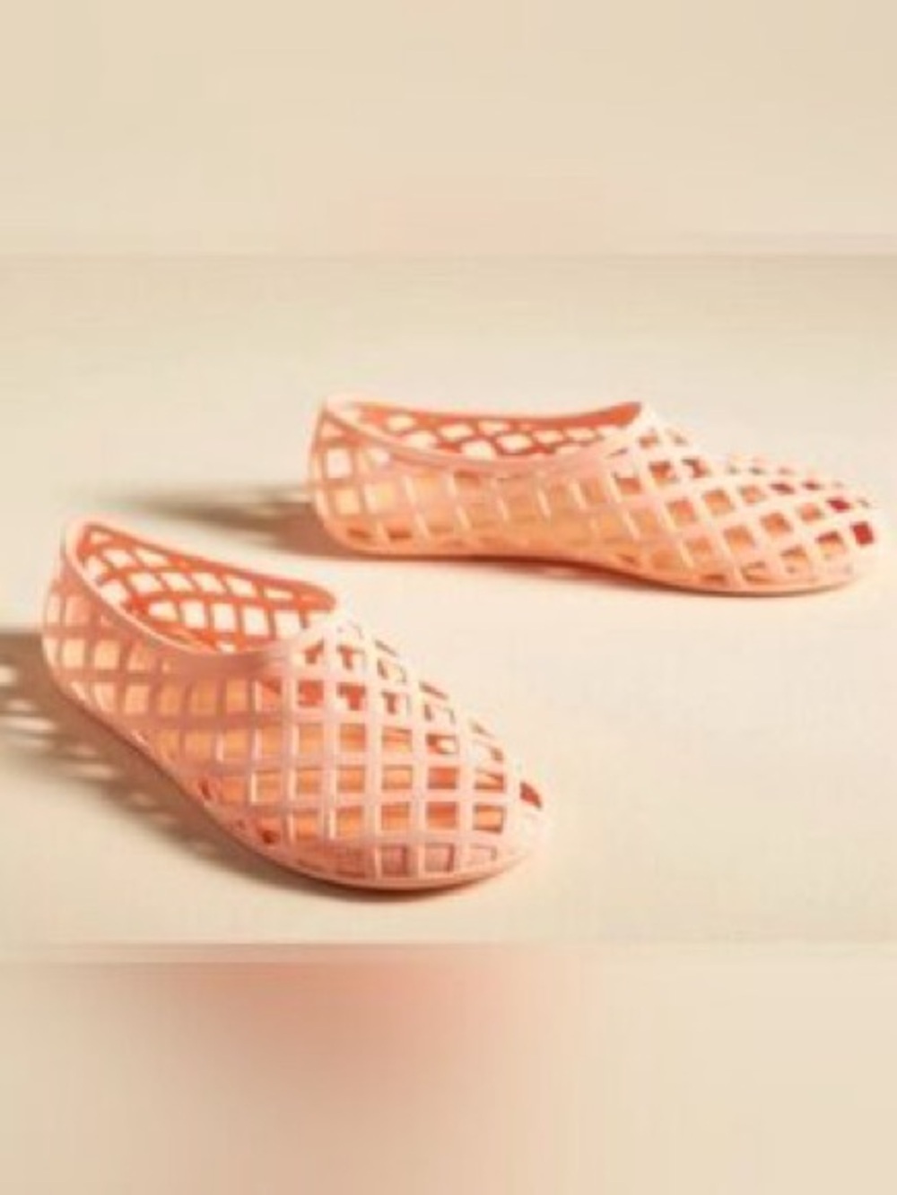 Jeffrey Campbell Jelly Lattice Ballet Flats Peach Coral Size 8